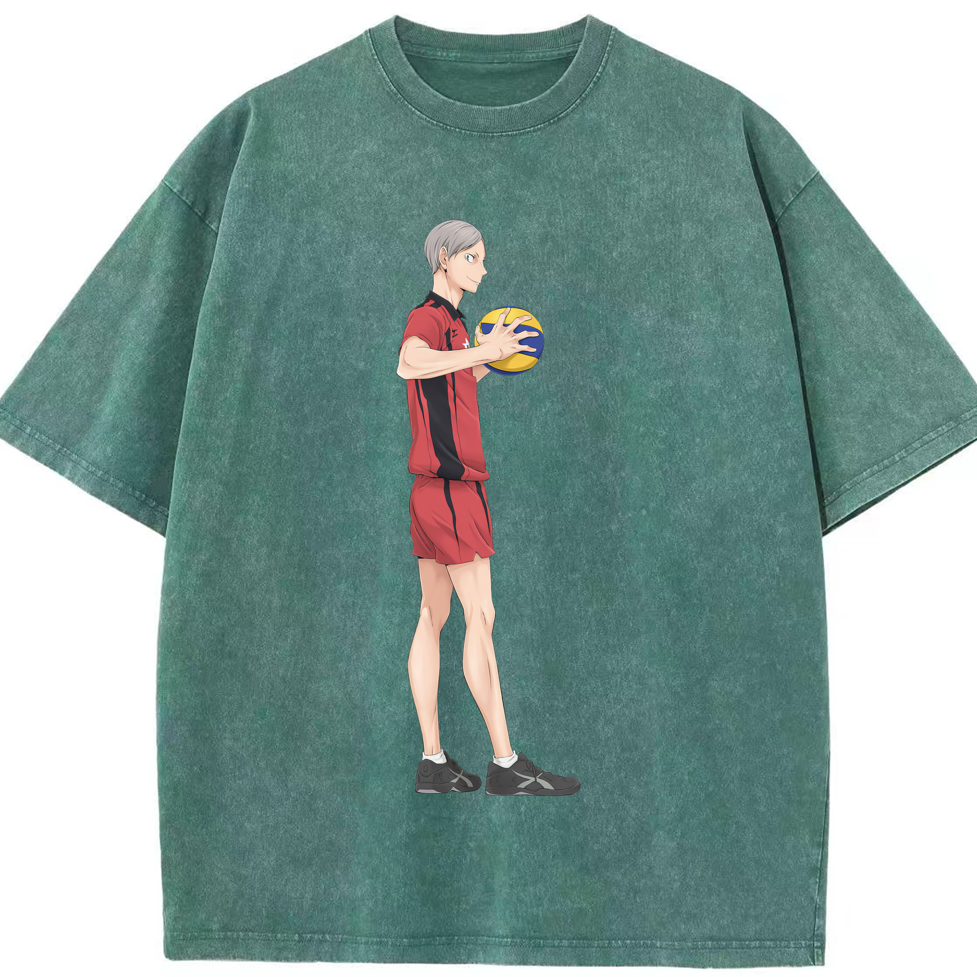（画像用） ハイキュー!! Haikyu!! 綿100% ヴィンテージ風 半袖Tシャツ（フロントプリント）